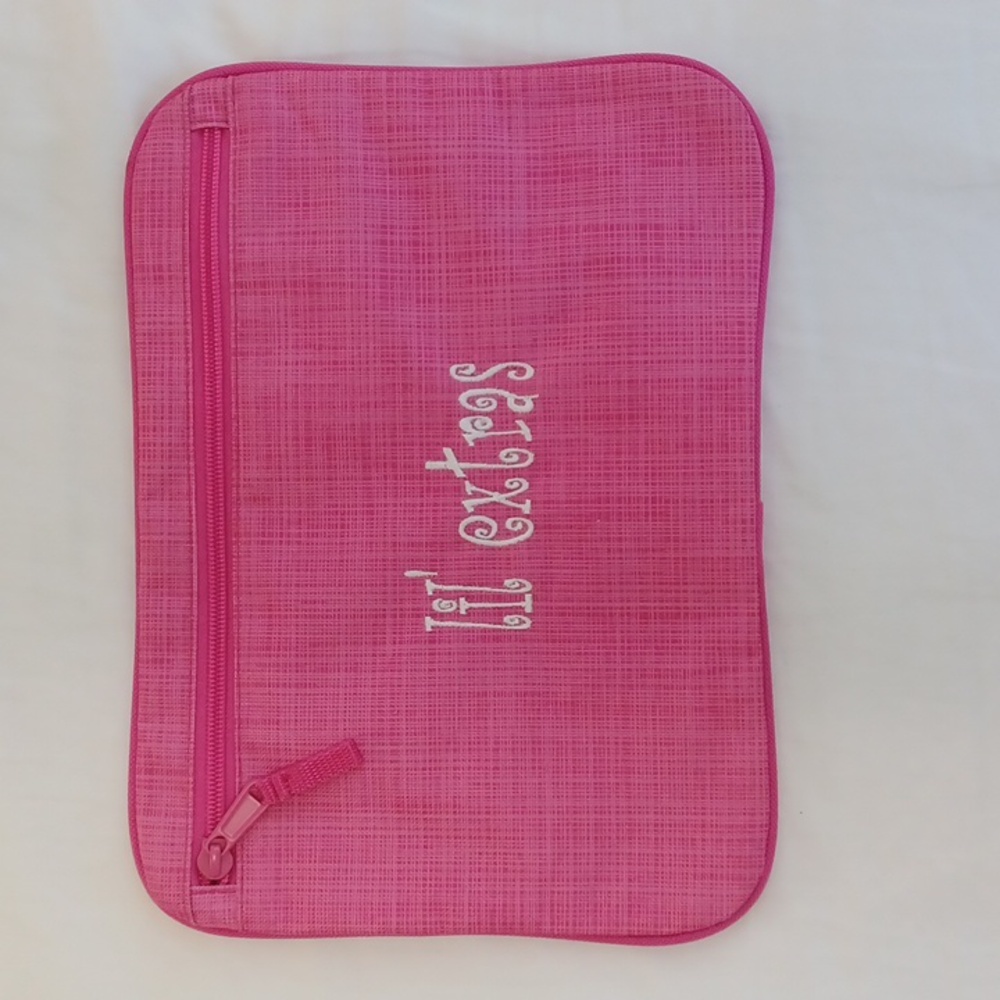 Thirty-one zipper pouch pink lil' extras Pocket-a-tote in pink pop copy 1